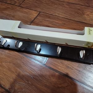 Allison black decorative hook and rail